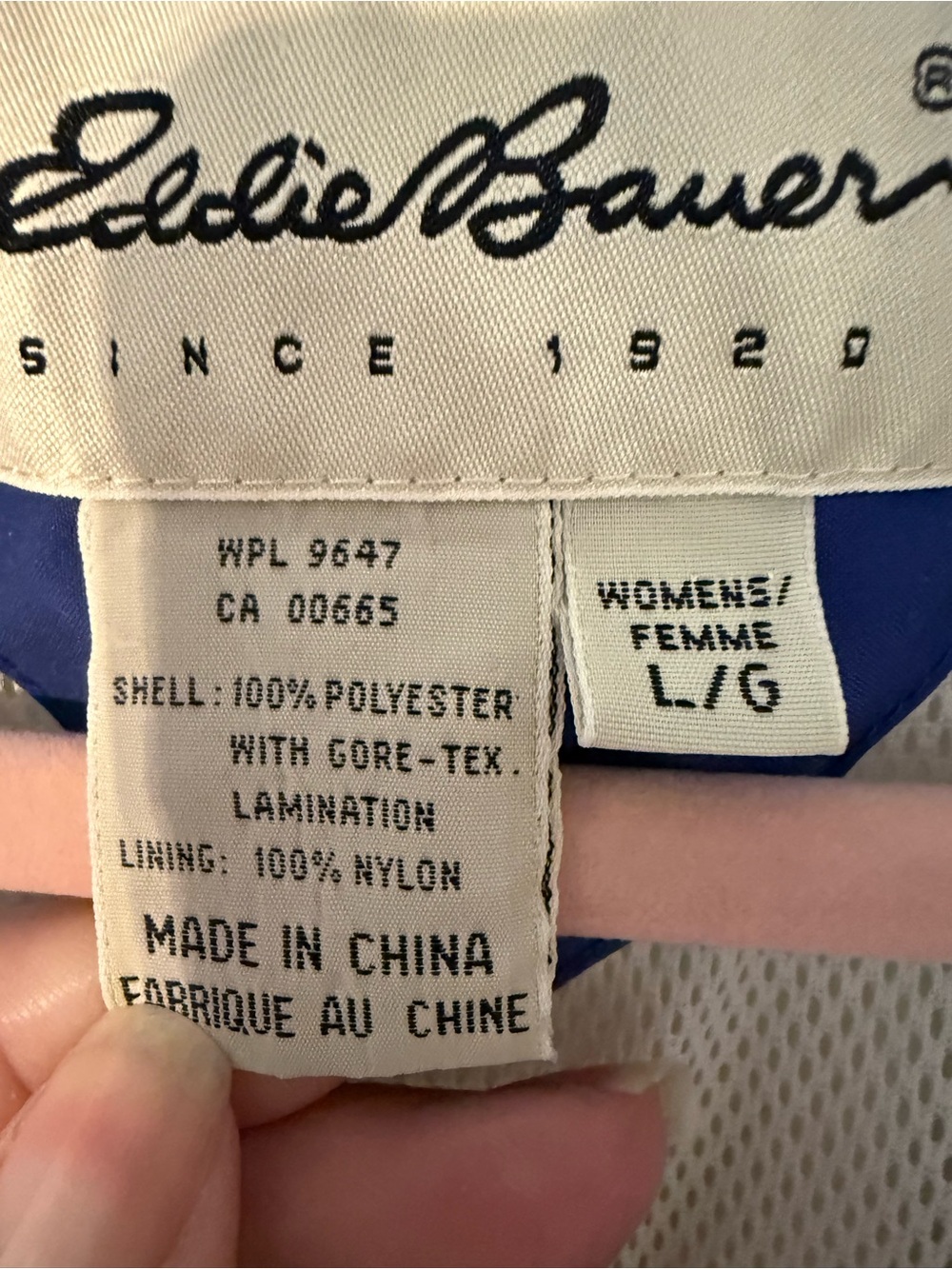 Ladies Blue Eddie Bauer Hooded Utility Jacket (inv# 244) - Picture 14 of 14